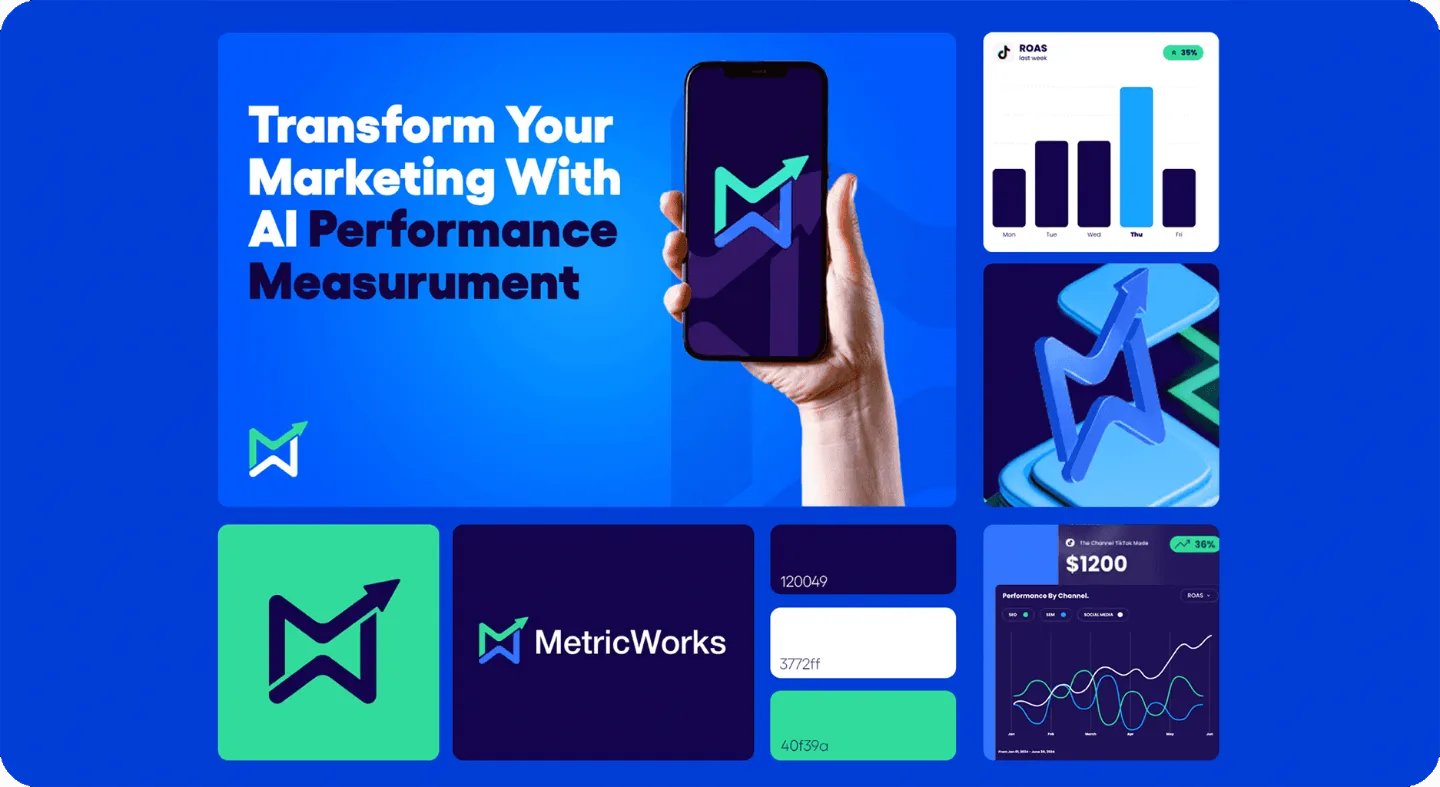 The redesigned data-management step, matching the client's channels against MetricWorks' standard side by side